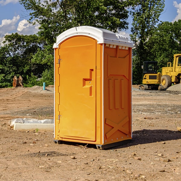 how often are the portable restrooms cleaned and serviced during a rental period in Whittington